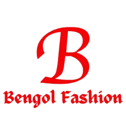 Bengol Fashion logo, featuring modern and stylish typography, symbolizing a fashionable online destination for dresses, leather bags, and shoes.